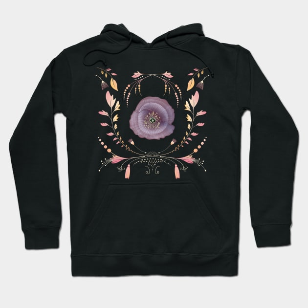 Goddess Poppy Flower Hoodie by Halley G-Shirts